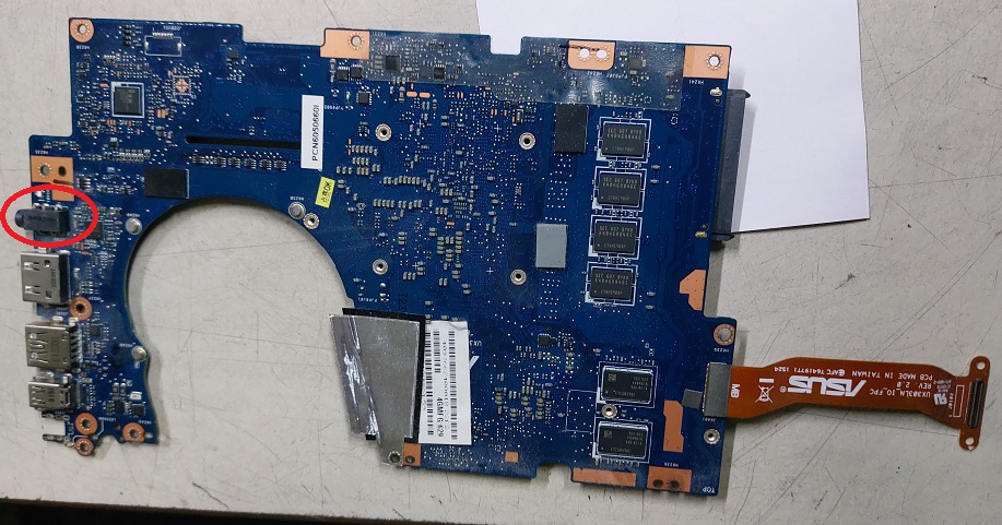 замена разъема питания Asus Zenbook UX31a UX31e UX32vd UX201E